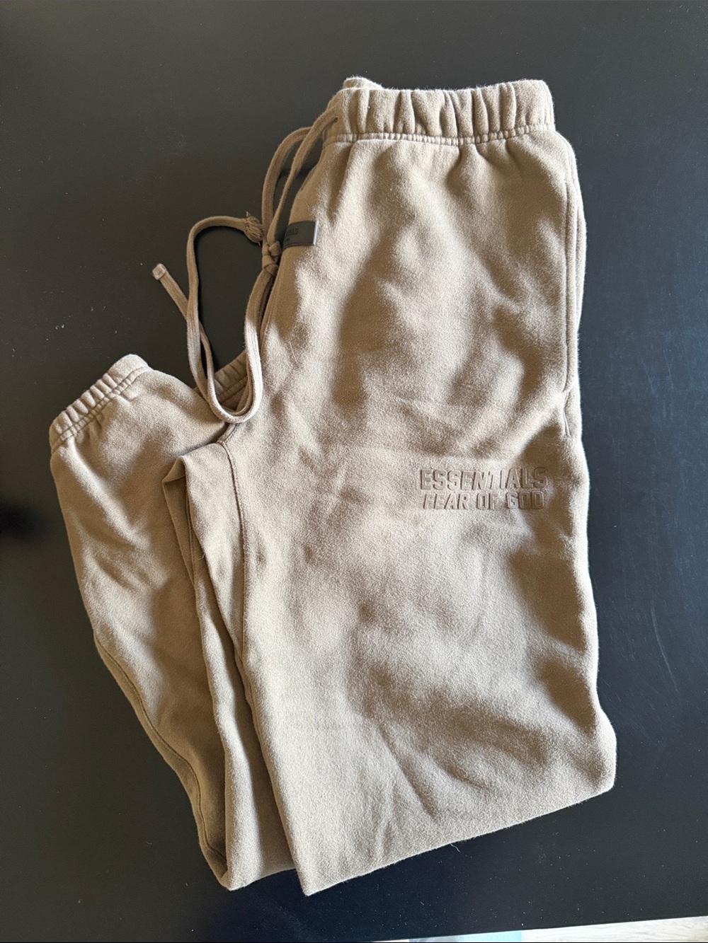 Essentials Fear of God Tan Fleece Jogger Sweatpants